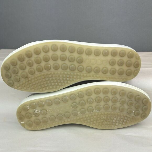 Ecco Soft 7 Leather Sneakers Womens Sz 38 US 7-7.5 Gray Lace Up Comfort - Picture 10 of 16